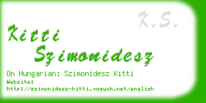 kitti szimonidesz business card